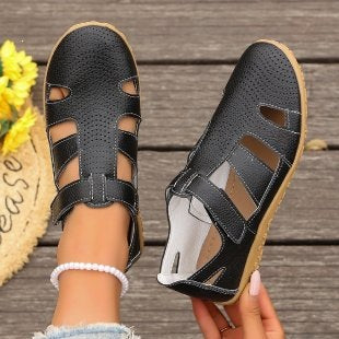 Damen Atmungsaktive Riemensandalen mit verstellbarem Klettverschluss R&B
