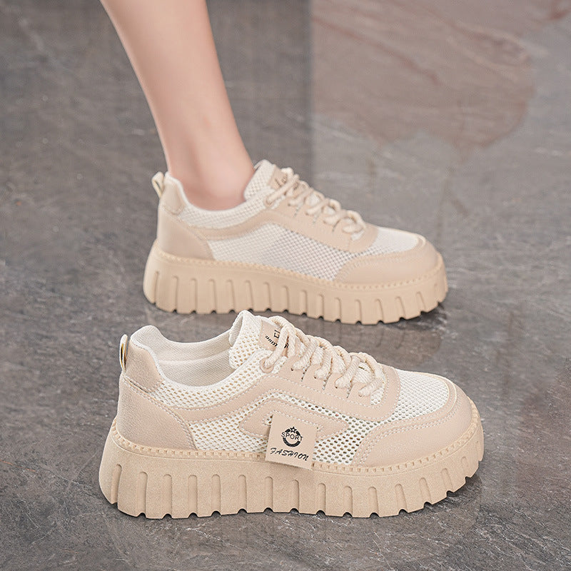 Damen Trendige Sneakers mit dicker rutschfester Sohle und atmungsaktivem Obermaterial R&B