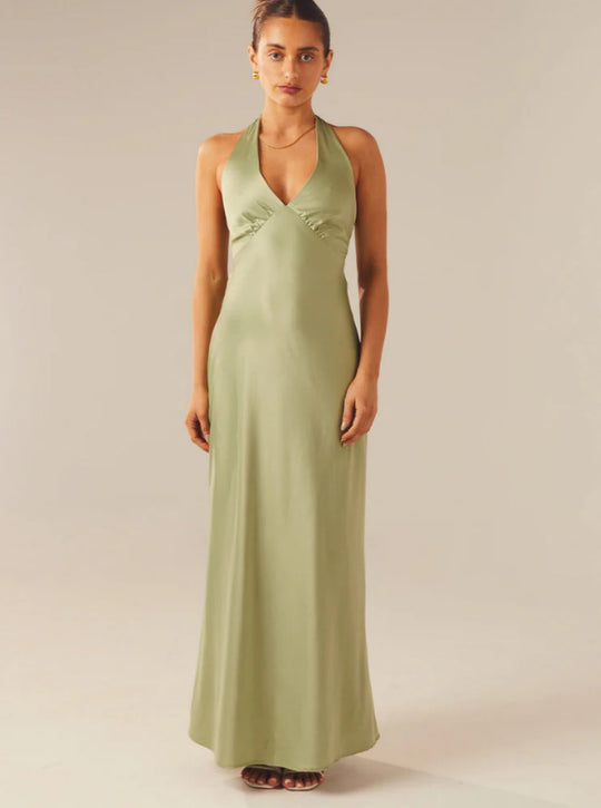 Damen Elegantes ärmelloses Hochzeitskleid mit Taillierungsband und fließendem Stoff R&B