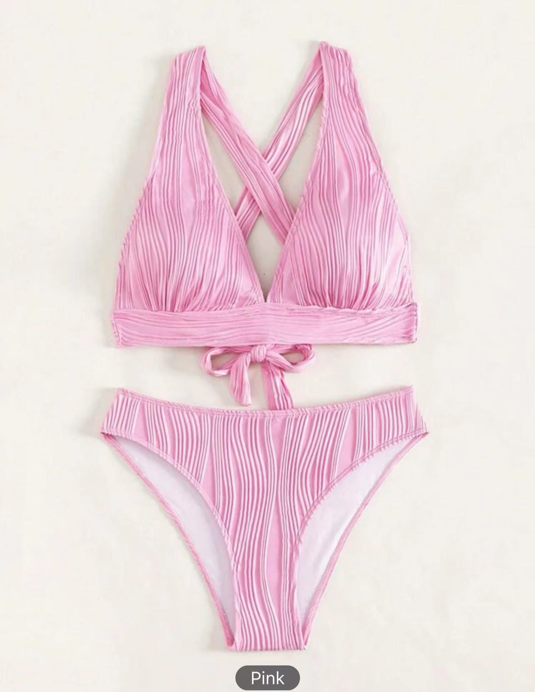 Damen Bikini-Set mit modernem Wickeldesign und geschmackvollen Rippendetails R&B