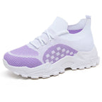 Damen Sportliche Sneaker mit atmungsaktiver Strickoberfläche und flexibler Sohle