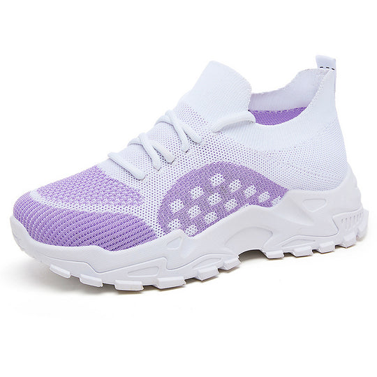 Damen Sportliche Sneaker mit atmungsaktiver Strickoberfläche und flexibler Sohle R&B