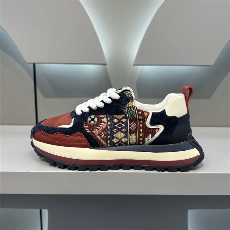 Damen Modische Sport-Sneaker mit Ethno-Muster R&B