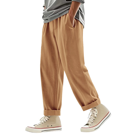 Herren lässige Freizeithose mit eleganten Falten und komfortablem Schnitt R&B