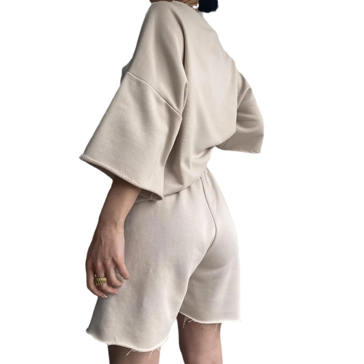 Damen Bequemes Loungewear-Set aus hochwertigem Sweatstoff mit lockerem Schnitt R&B