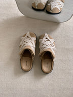 Damen Clogs mit geflochtenem Design und komfortablem Fußbett R&B