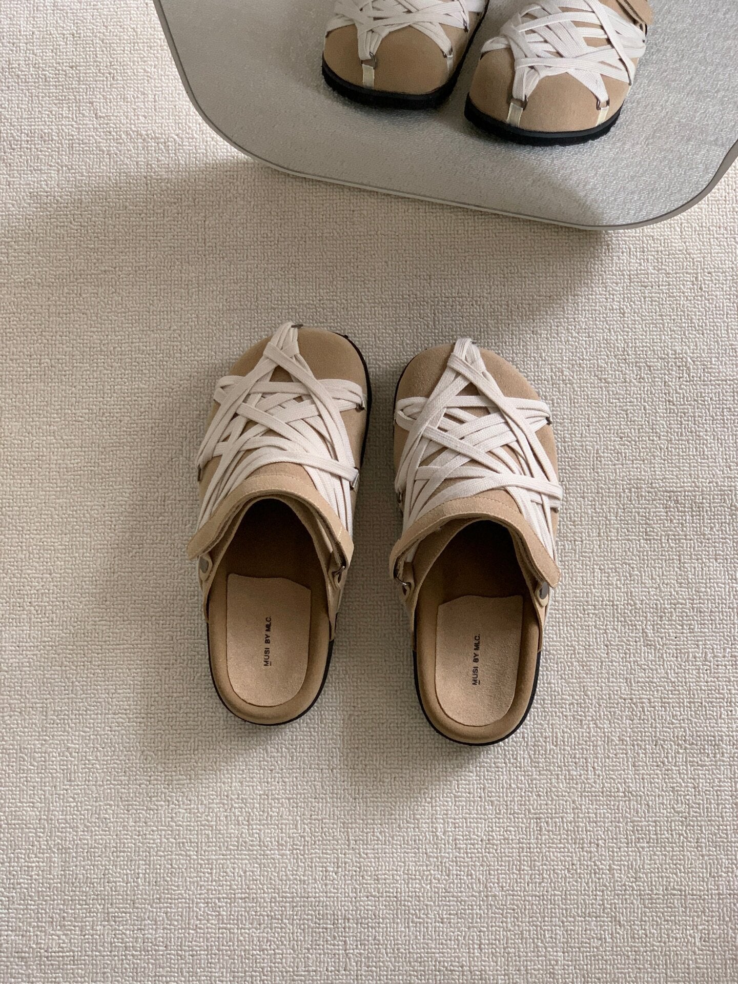 Damen Clogs mit geflochtenem Design und komfortablem Fußbett R&B