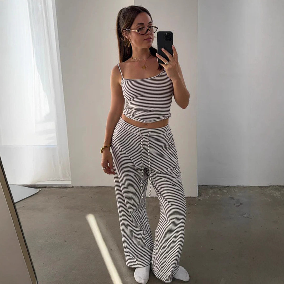 Damen Freizeitoberteil und Jogginghose Set R&B