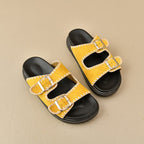 Damen Sandalen mit doppeltem Riemen und komfortabler Sohle EB
