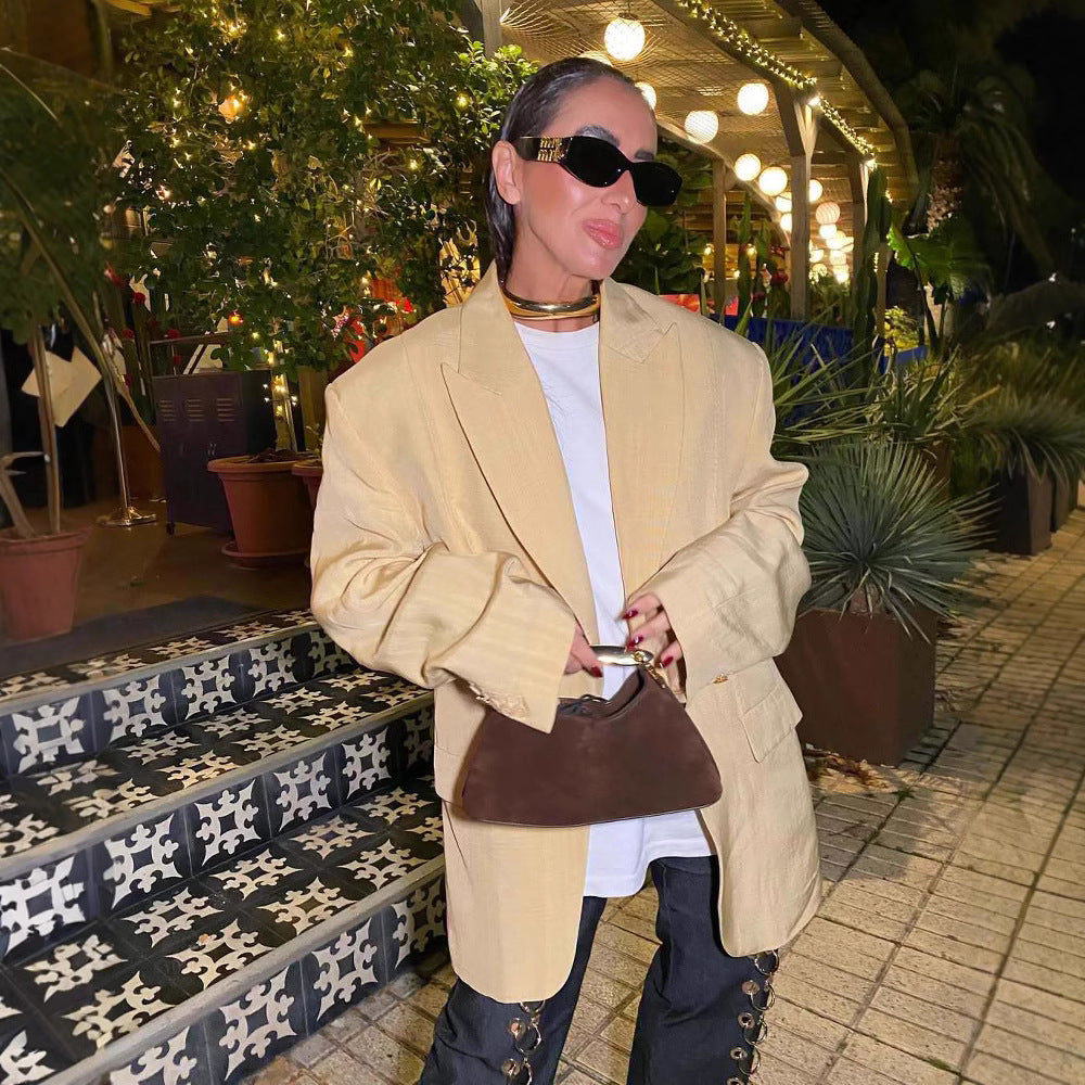 Damen Oversized Blazer aus hochwertigem Leinen R&B