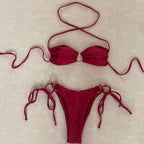 Damen Bandeau-Bikini mit goldenen Akzenten R&B