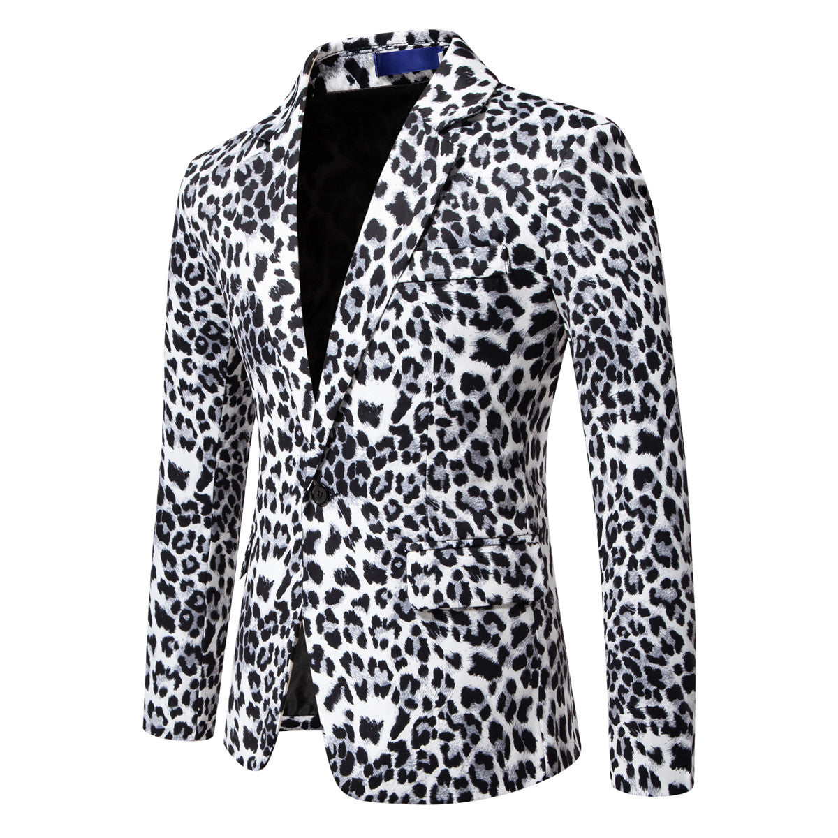 Herren modischer Anzugblazer mit auffälligem Leopardenmuster R&B