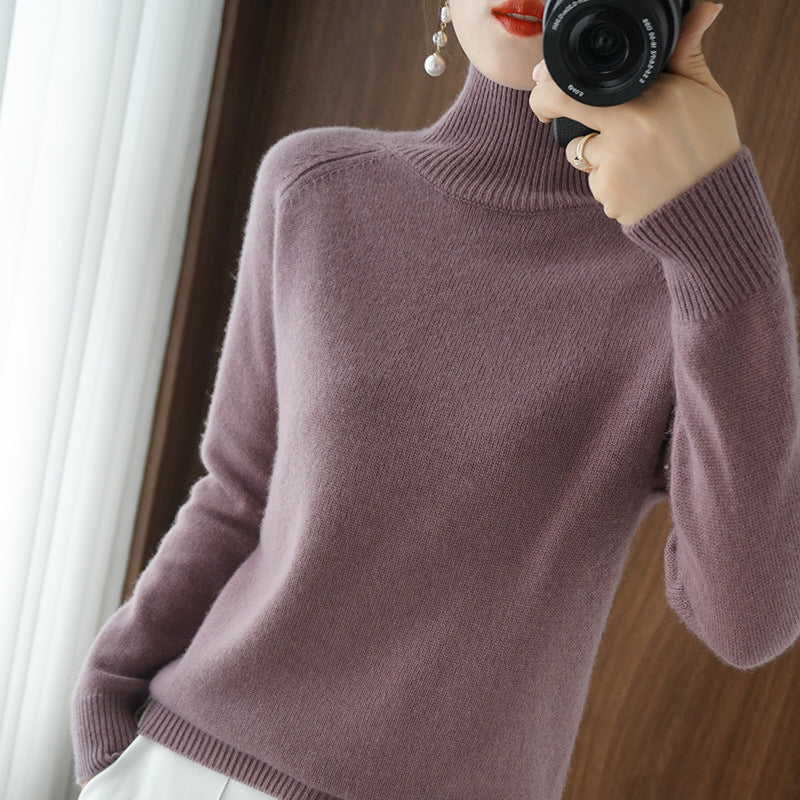 R&B | Modischer Rollkragen-Strickpullover