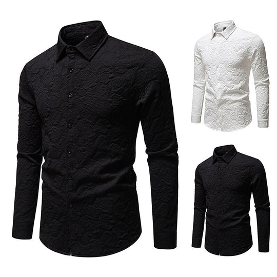Herren Hemd mit strukturiertem Design R&B