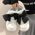 Damen Sneakers mit modischem Schleifen-Design und Komfort-Sohle
