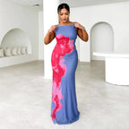Damen Maxikleid mit schickem floralem Muster und elegantem Schnitt R&B