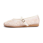 Damen Ballerinas mit floralem Stickereibesatz R&B
