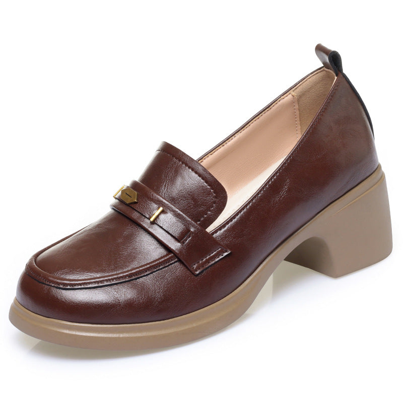 Damen Elegante Loafers mit stilvollem Schmuckdetail und komfortablem Blockabsatz R&B