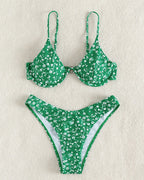 Damen Triangel-Bikini mit floralem Design und komfortabler Passform
