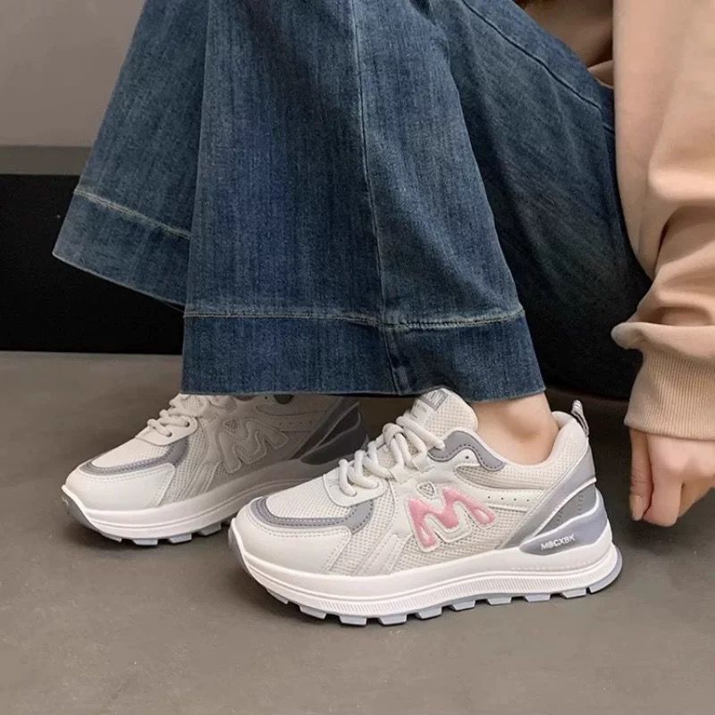 Damen Komfortable Sneaker mit atmungsaktivem Mesh-Obermaterial und stoßdämpfender Sohle R&B