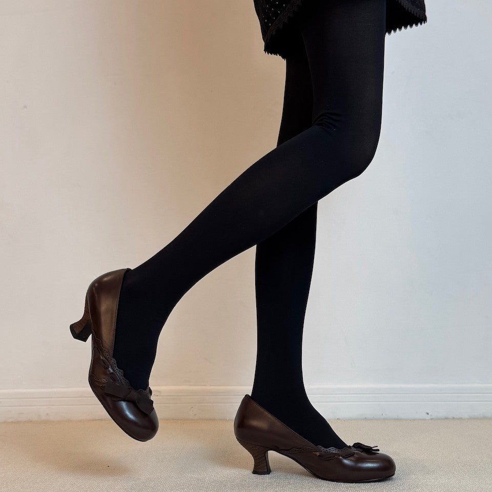Damen elegante Ballerinas mit zierlichem Rüschendetail R&B