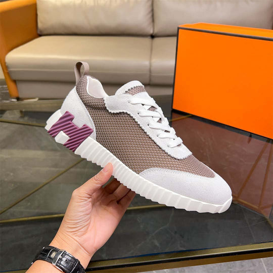 Damen Modische Sneakers mit atmungsaktiver Oberflächenstruktur und robustem Profil R&B