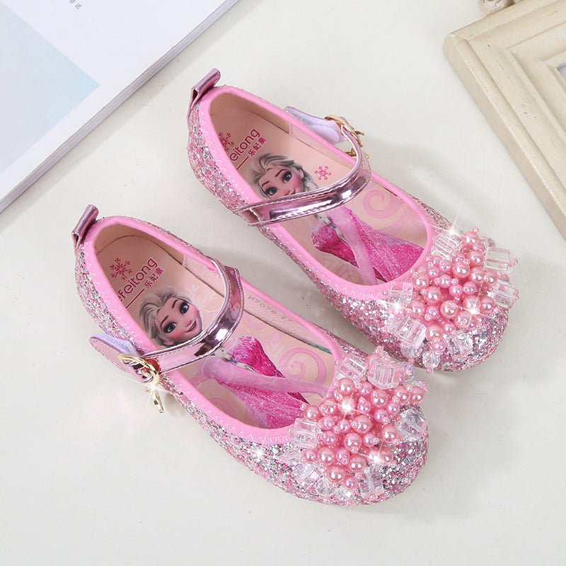 Mädchen Ballerina Schuhe mit funkelnden Perlenapplikationen R&B