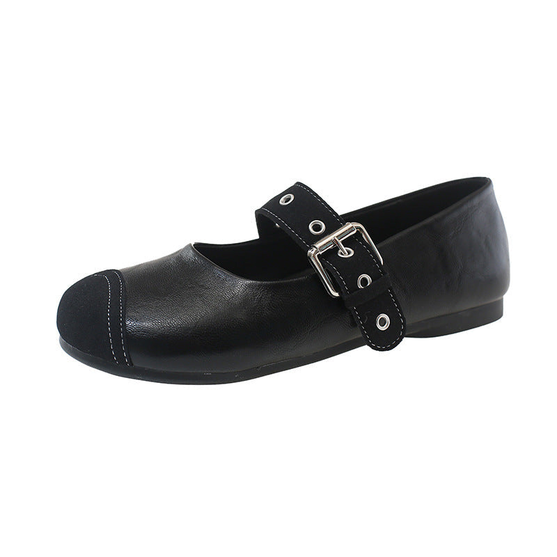Damen Ballerinas mit verstellbarem Riemen und komfortabler Fußbettgestaltung R&B