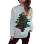 Damen Weihnachts-Pullover mit festlichem 3D-Motiv und weichem Strick R&B