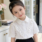 Mädchen Bluse mit Rüschendesign R&B