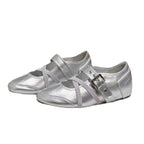 Damen elegante Mokassins mit modischen Schnallen-Details R&B