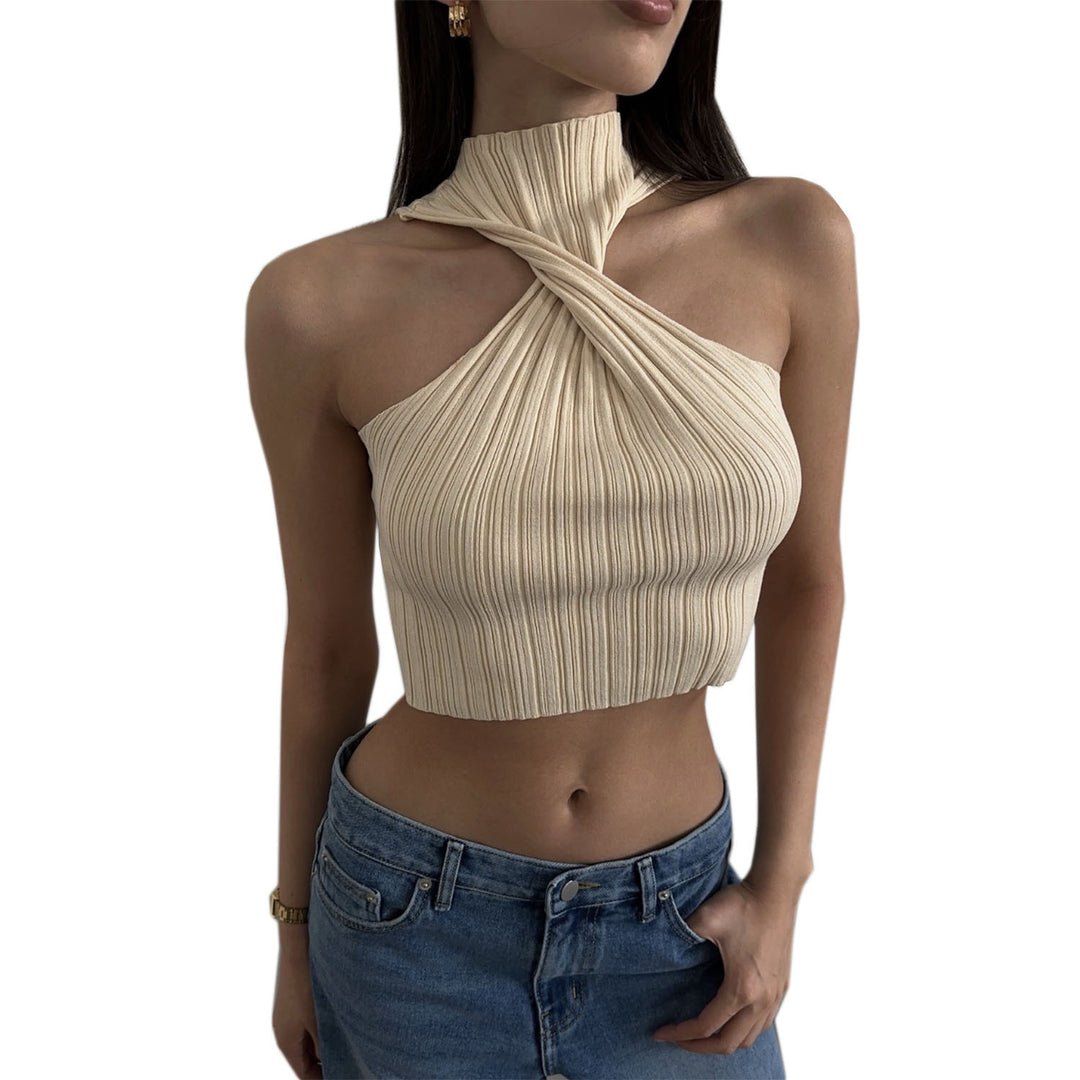 Damen Cropped Top mit elegantem Wickeldetail R&B