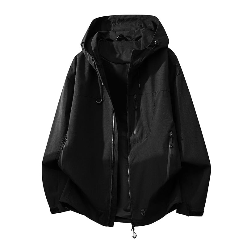 Damen technische Outdoorjacke mit multifunktionalen Taschen und verstellbarem Kapuzensystem R&B