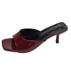 Damen Chic Offene Mules mit quadratischer Zehenpartie und elegantem Absatz R&B