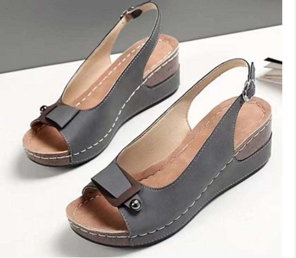 Damen Slingback Keilsandaletten mit komfortabler Sohlenstruktur R&B