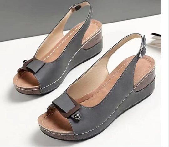 Damen Slingback Keilsandaletten mit komfortabler Sohlenstruktur R&B