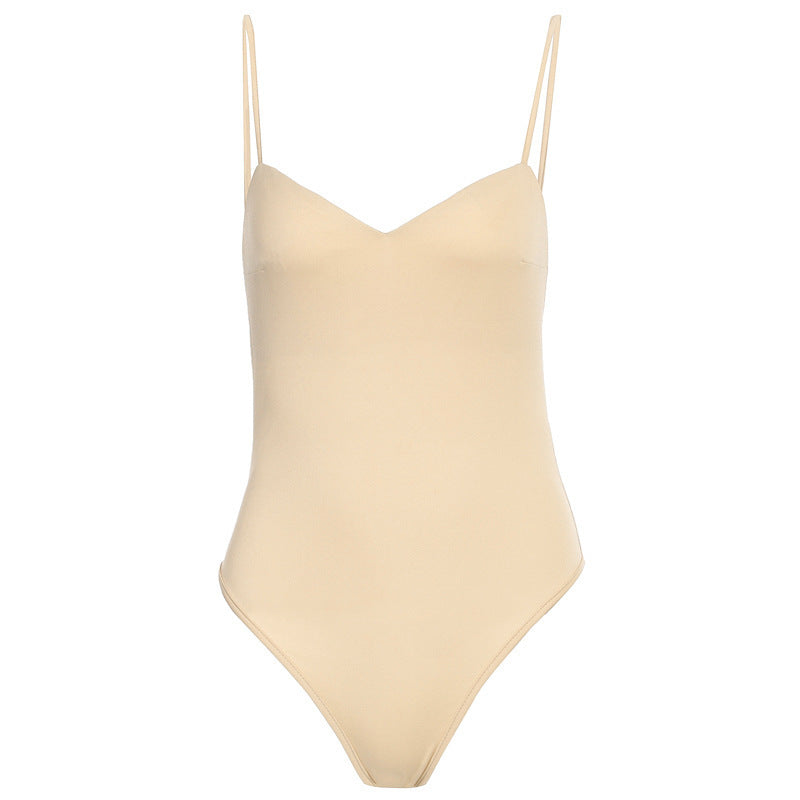 Damen elegantes Body mit verstellbaren Trägern R&B