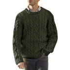 Herren Grobstrickpullover mit klassischem Zopfmuster R&B