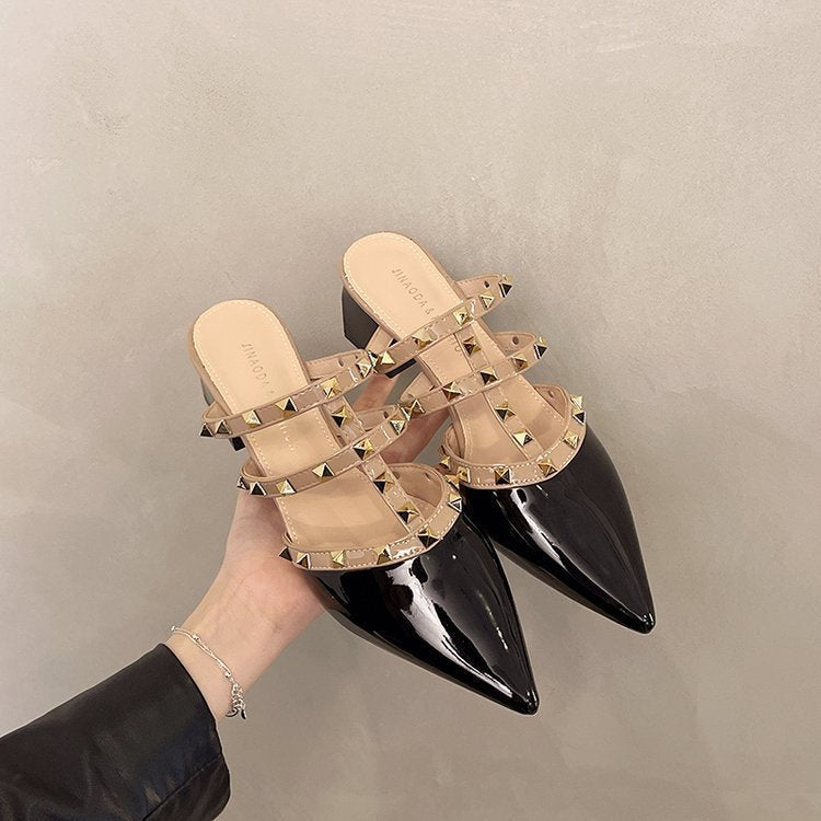 Damen Elegante Sling-Pumps mit modischen Nieten-Details R&B