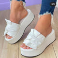Damen Wedge-Pantoletten mit stilvollem Knotendesign und rutschfester Sohle R&B