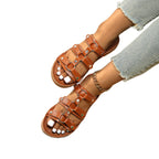 Damen Freizeitsandalen mit verstellbaren Trägern und rutschfester Sohle R&B