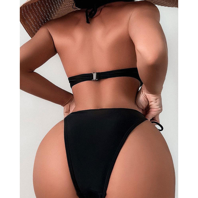 Damen Bikini mit schimmernden Muschel-Details und verstellbaren Trägern R&B