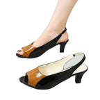 Damen Slingback-Sandaletten mit elegantem geschlossenen Zehenbereich und Komfortabsatz R&B