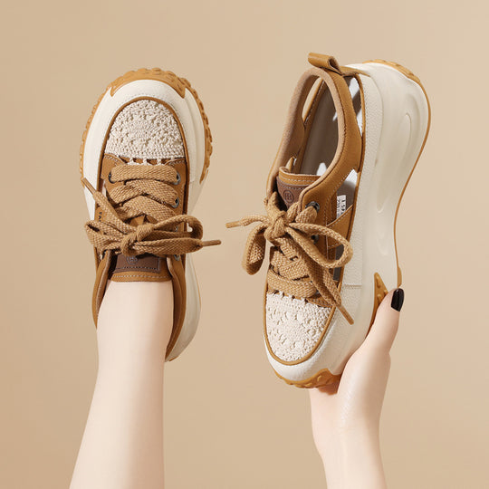 Damen Komfortable und stylische Sneakers mit atmungsaktiver Mesh-Oberfläche R&B