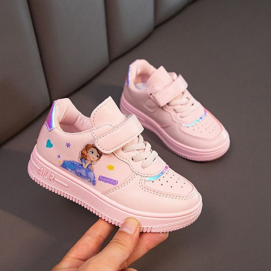 Damen Sneakers mit verspieltem Prinzessinnenmotiv und praktischem Klettverschluss R&B