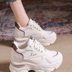 Damen Sportive Chunky Sneakers mit atmungsaktivem Obermaterial und rutschfester Sohle