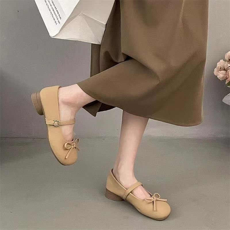 Damen Ballerinas mit Rüschendetail und bequemer Schnalle R&B