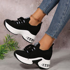 Damen Sportliche Sneakers mit atmungsaktivem Strickdesign und rutschfester Sohle R&B