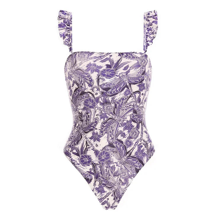 Damen Bikiniset mit schickem Wickelrock und verspieltem Rüschendesign R&B