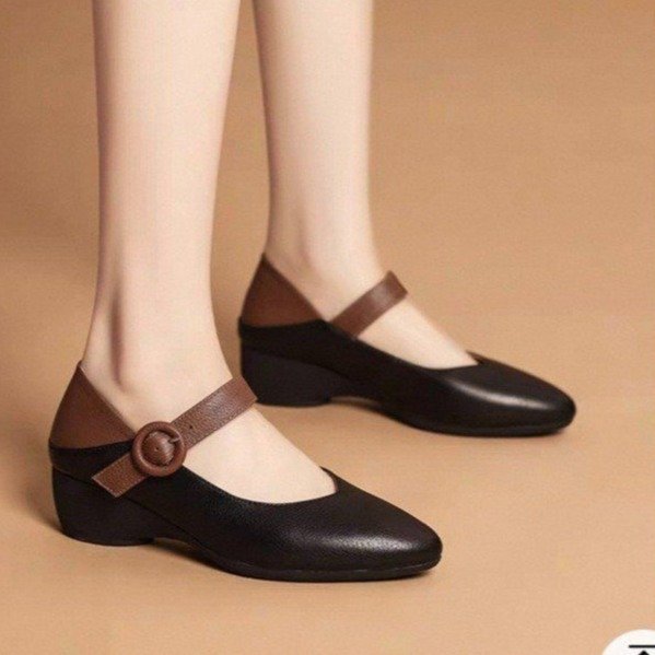 Damen elegante Sling-Pumps mit modischem Riemen und stabilem Absatz R&B